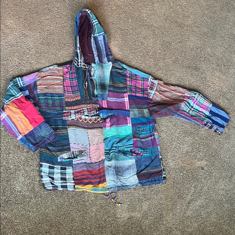 Jou Jou Multicolor Patchwork Hoodie - image 1